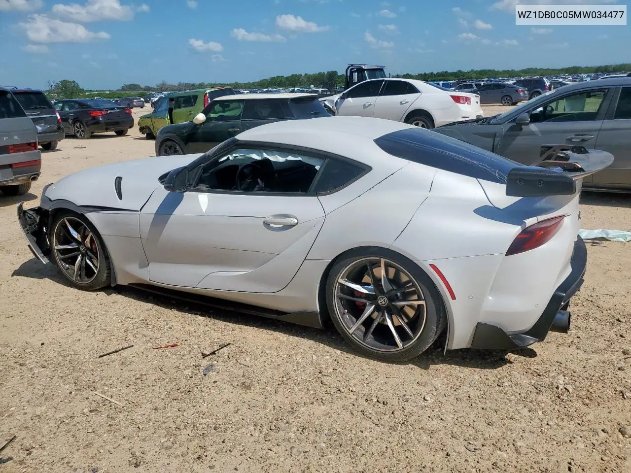 2021 Toyota Supra Base VIN: WZ1DB0C05MW034477 Lot: 61302525