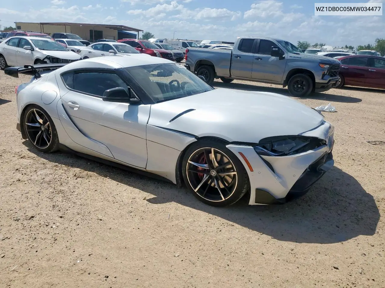2021 Toyota Supra Base VIN: WZ1DB0C05MW034477 Lot: 61302525