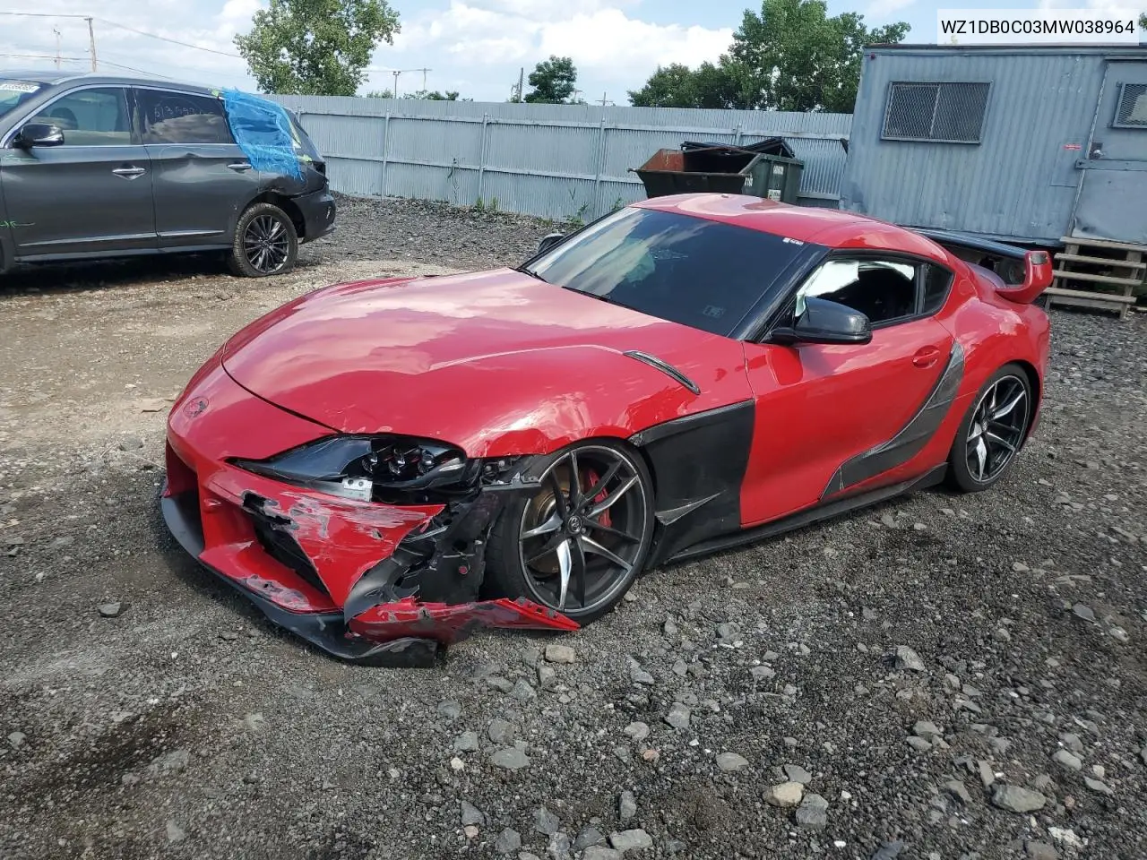 2021 Toyota Supra Base VIN: WZ1DB0C03MW038964 Lot: 61932835