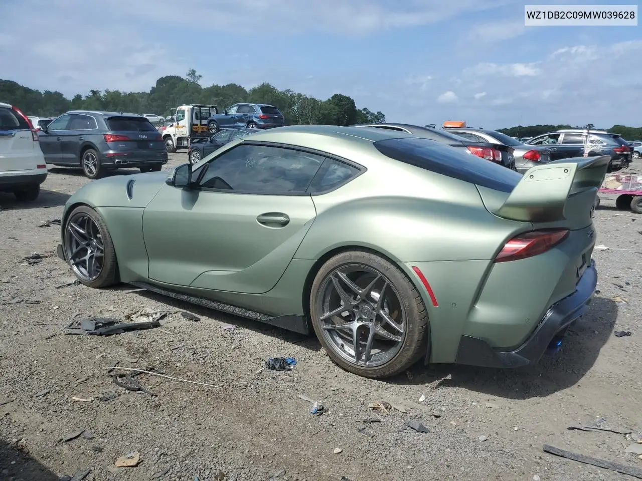 2021 Toyota Supra VIN: WZ1DB2C09MW039628 Lot: 63273655