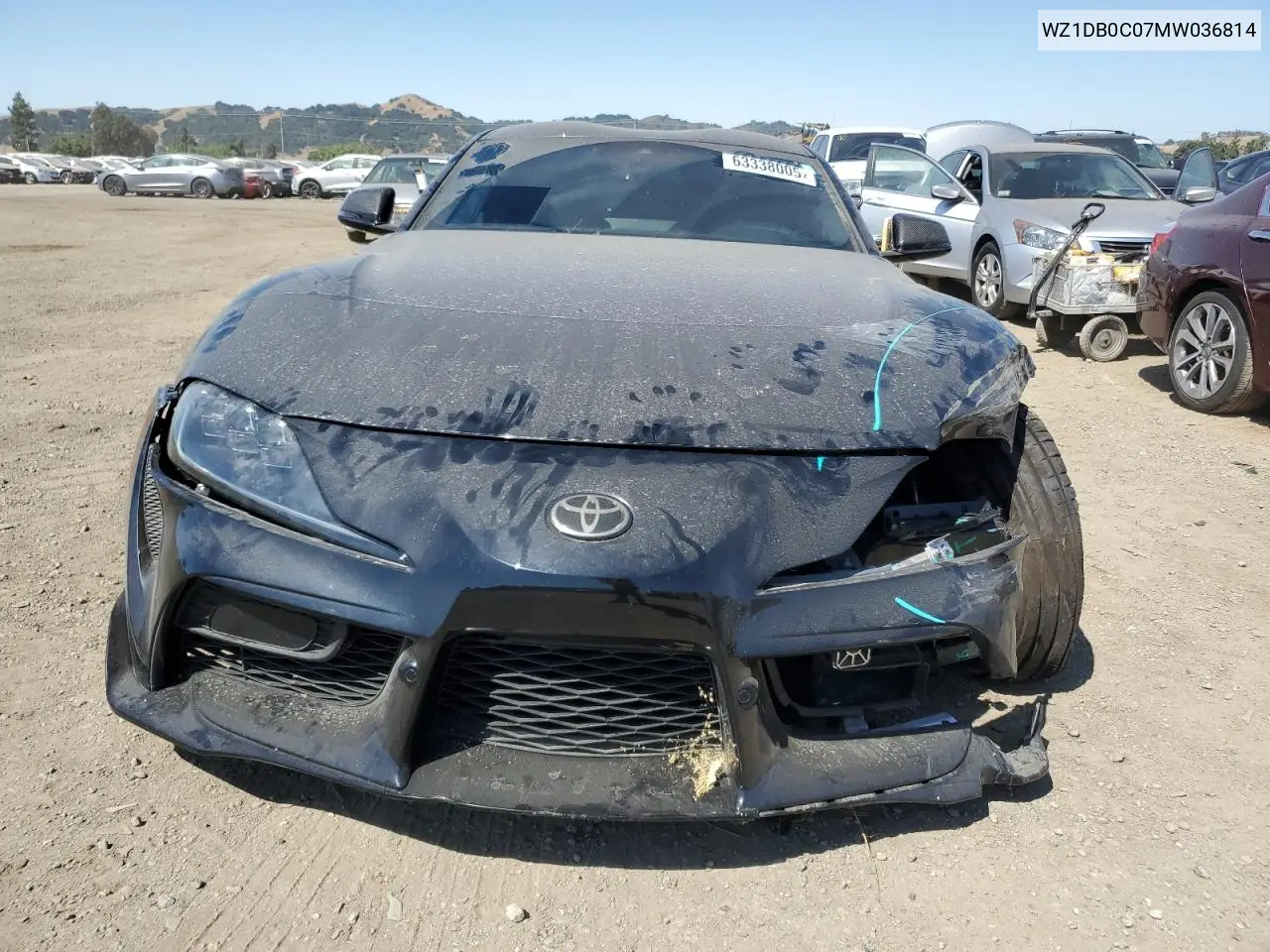 2021 Toyota Supra Base VIN: WZ1DB0C07MW036814 Lot: 63338005