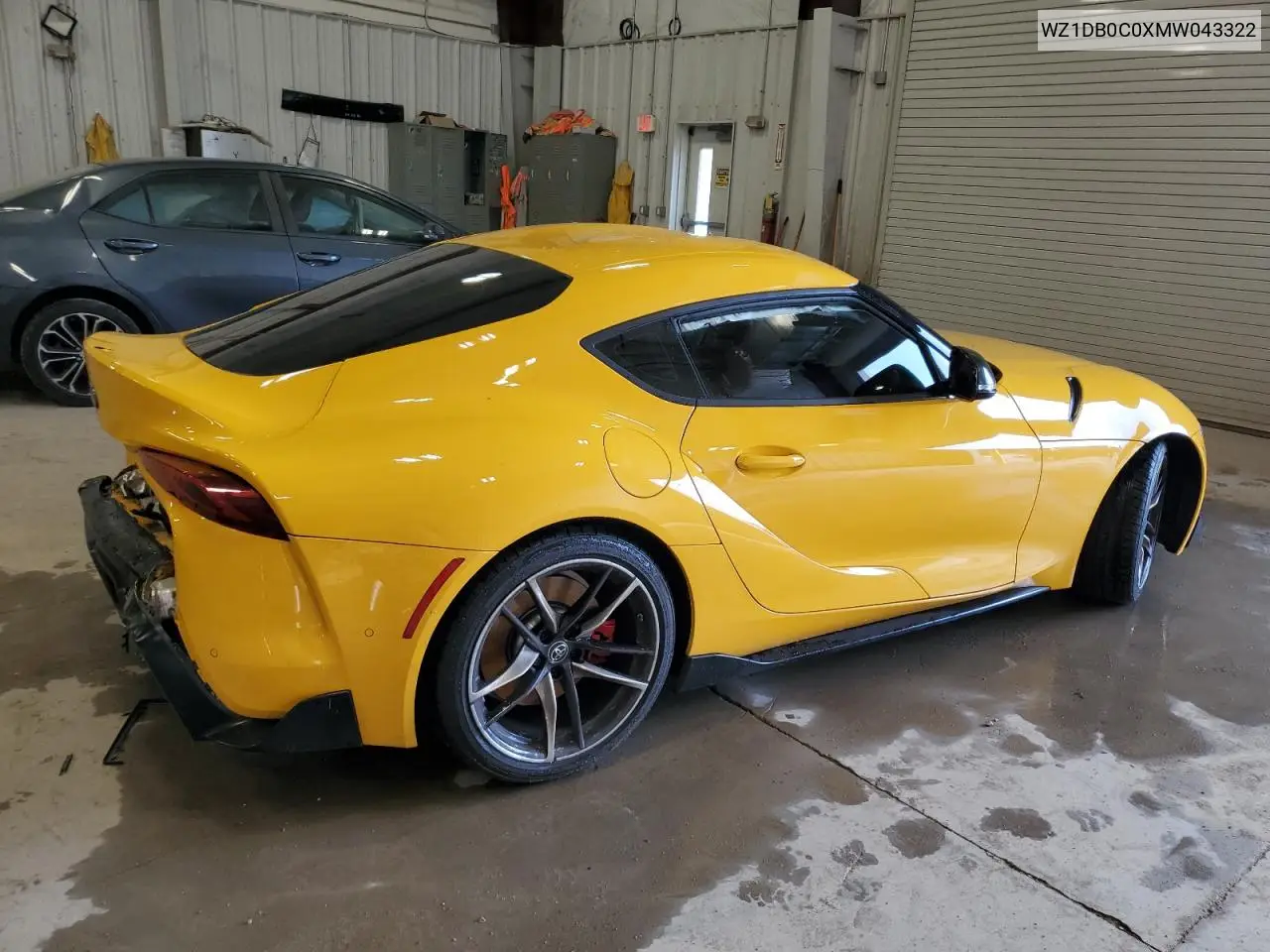 2021 Toyota Supra Base VIN: WZ1DB0C0XMW043322 Lot: 64114935