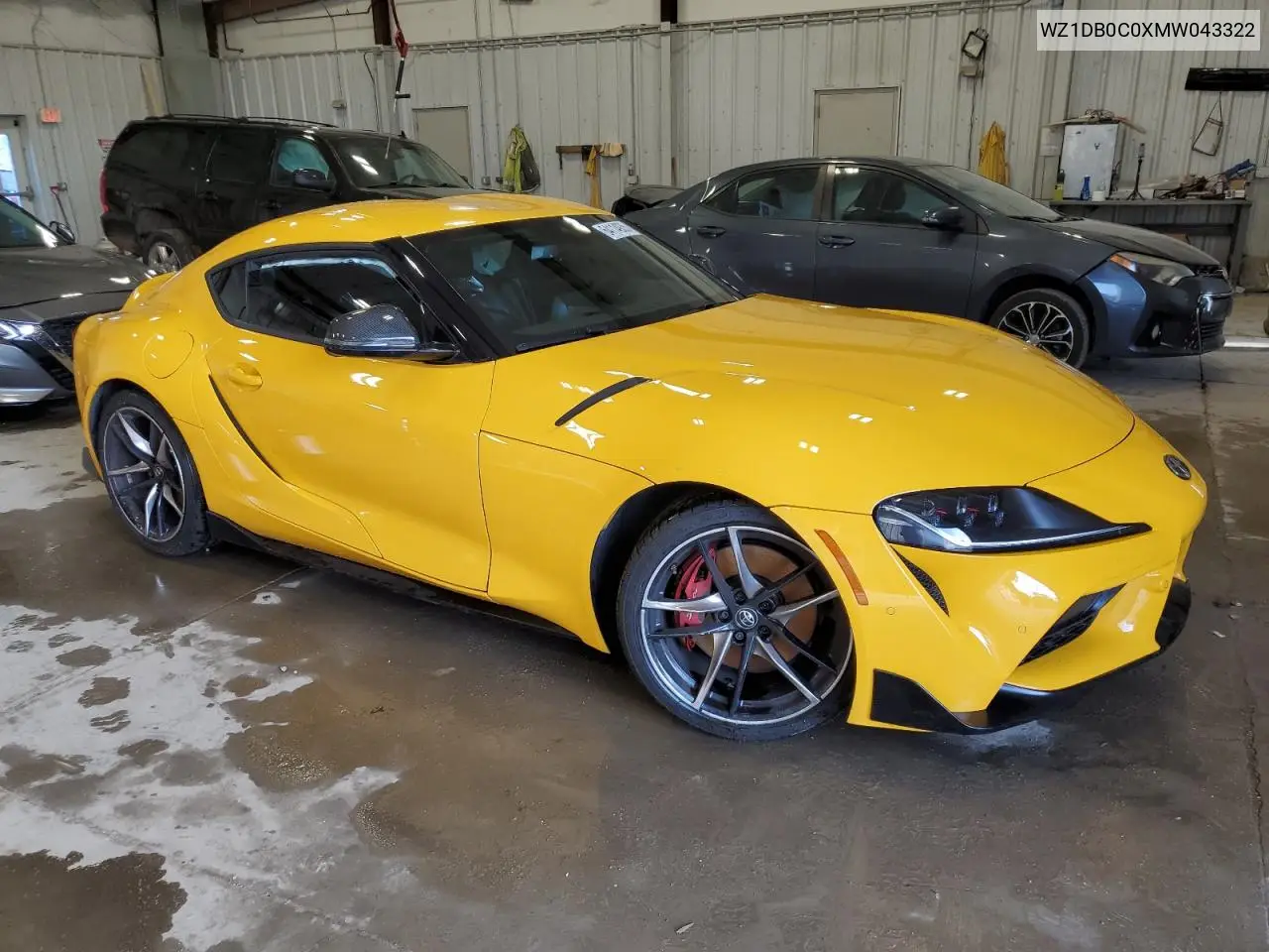 2021 Toyota Supra Base VIN: WZ1DB0C0XMW043322 Lot: 64114935