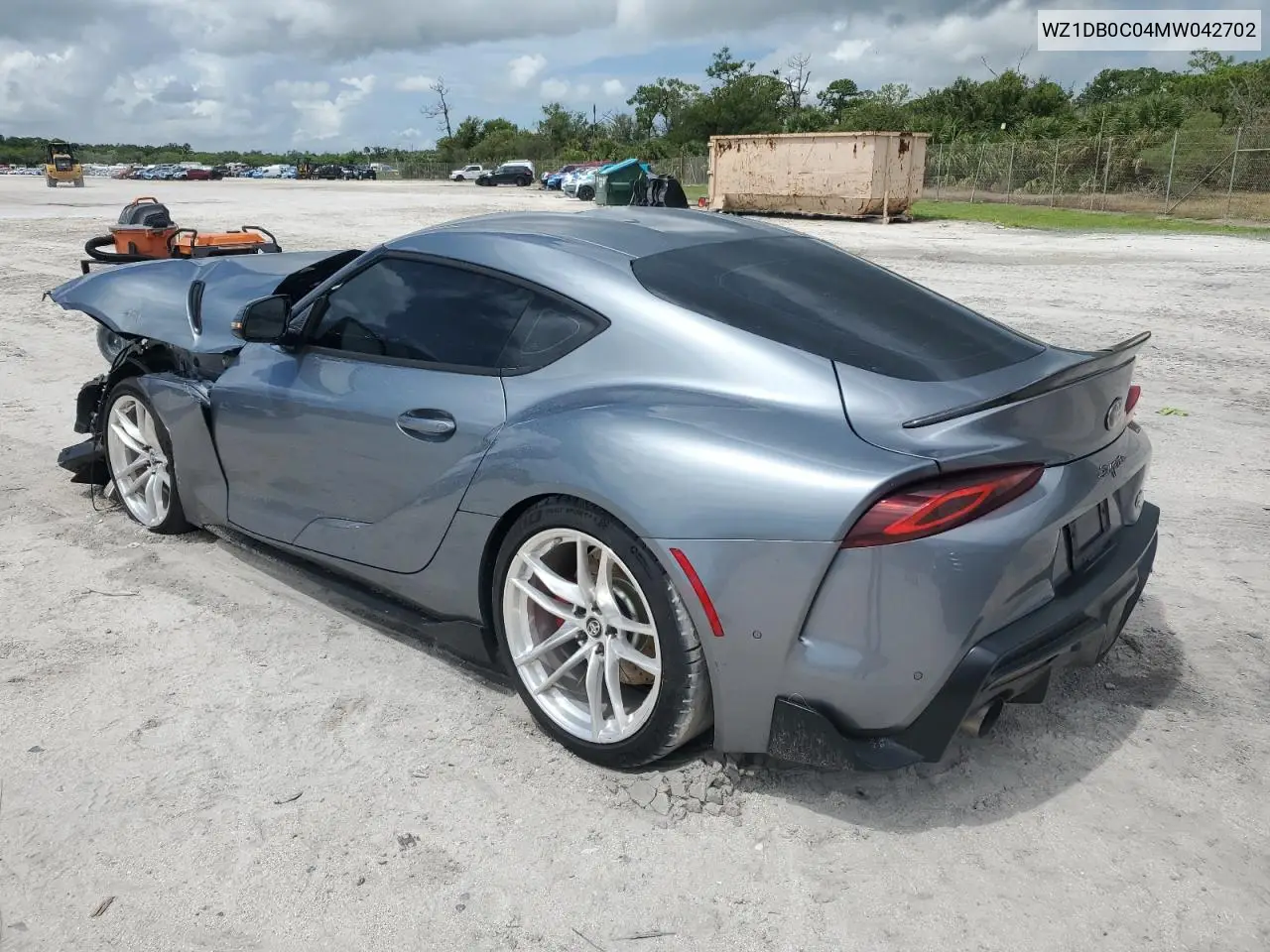 2021 Toyota Supra Base VIN: WZ1DB0C04MW042702 Lot: 65190205