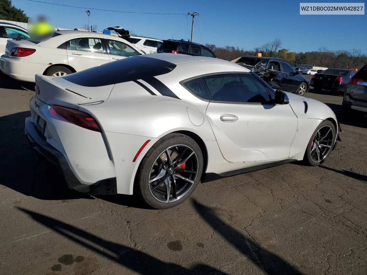 2021 Toyota Supra Base VIN: WZ1DB0C02MW042827 Lot: 81323404