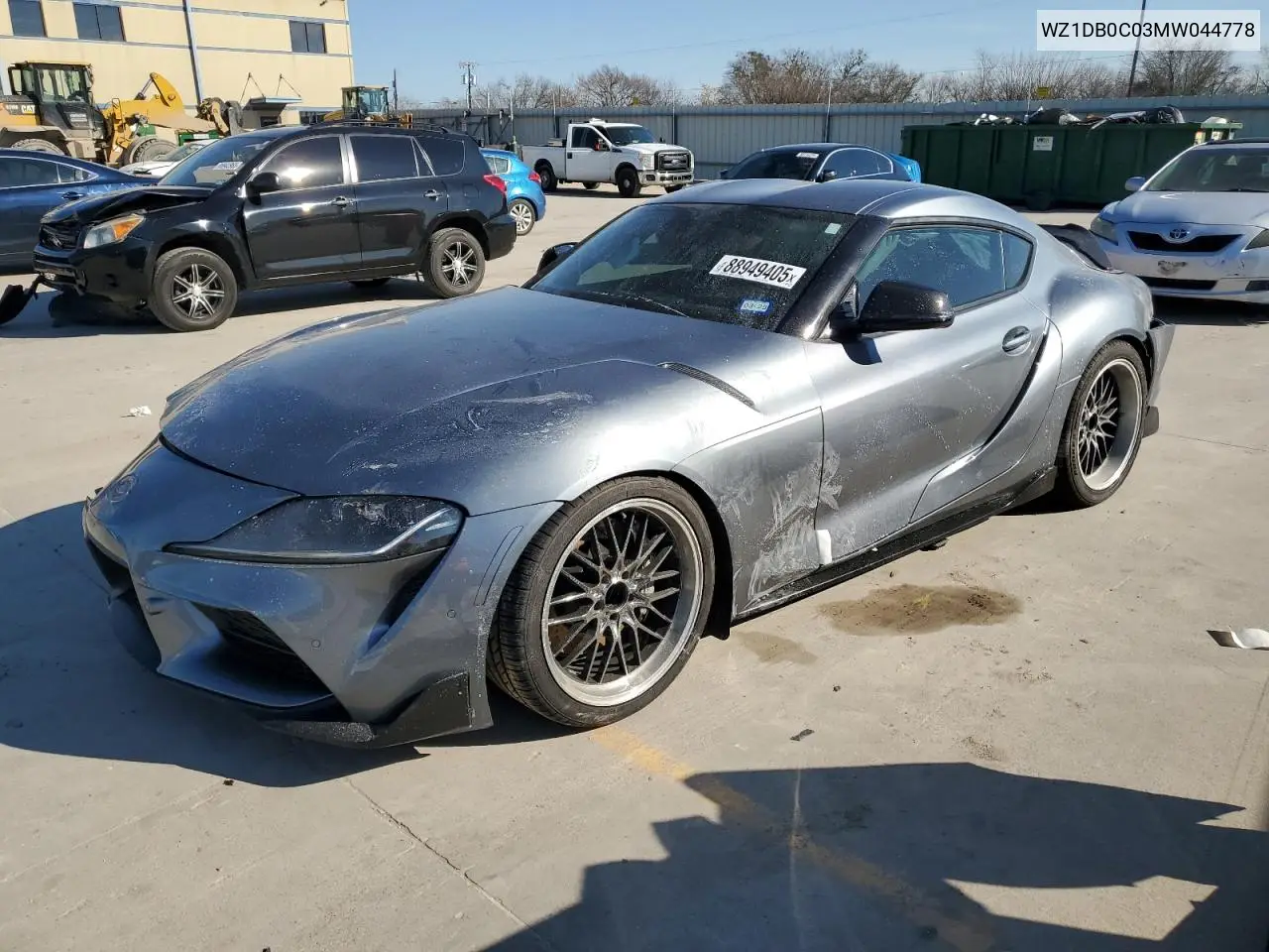 2021 Toyota Supra Base VIN: WZ1DB0C03MW044778 Lot: 88949405