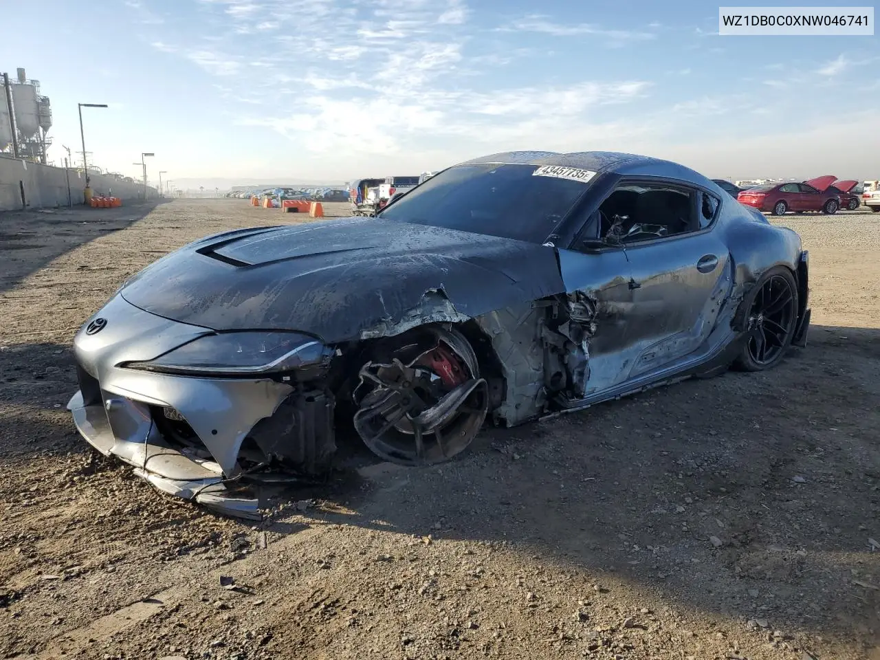 2022 Toyota Supra Base VIN: WZ1DB0C0XNW046741 Lot: 43457735