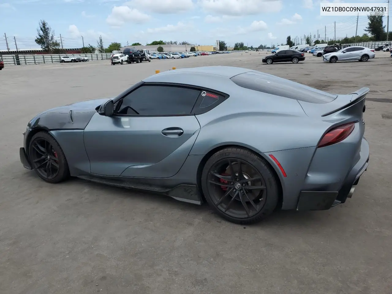 2022 Toyota Supra Base VIN: WZ1DB0C09NW047931 Lot: 59527955
