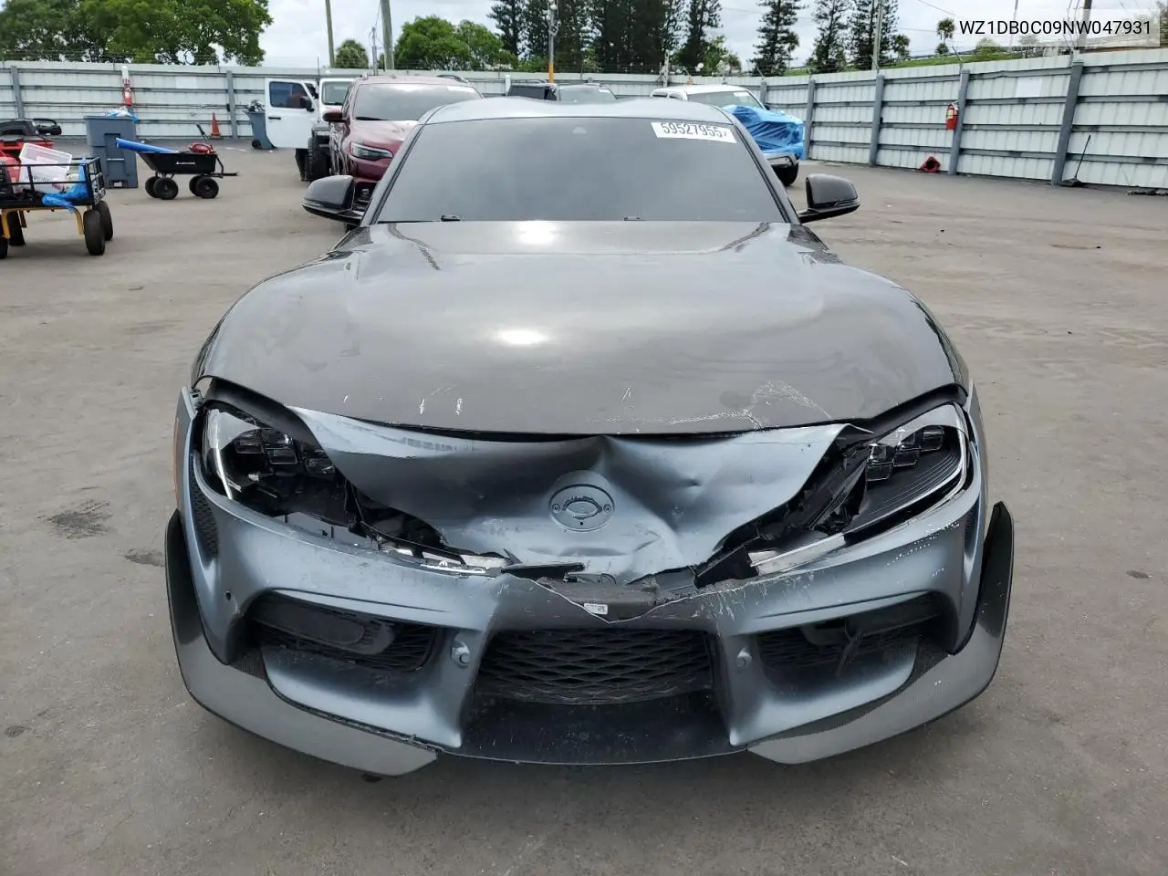 2022 Toyota Supra Base VIN: WZ1DB0C09NW047931 Lot: 59527955