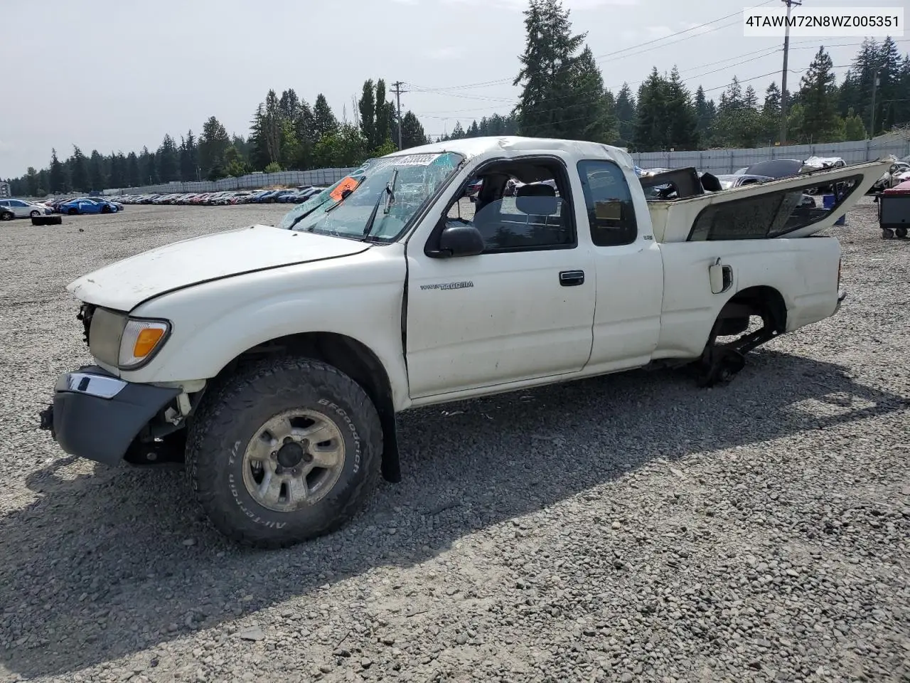 1998 Toyota Tacoma Xtracab VIN: 4TAWM72N8WZ005351 Lot: 62338335
