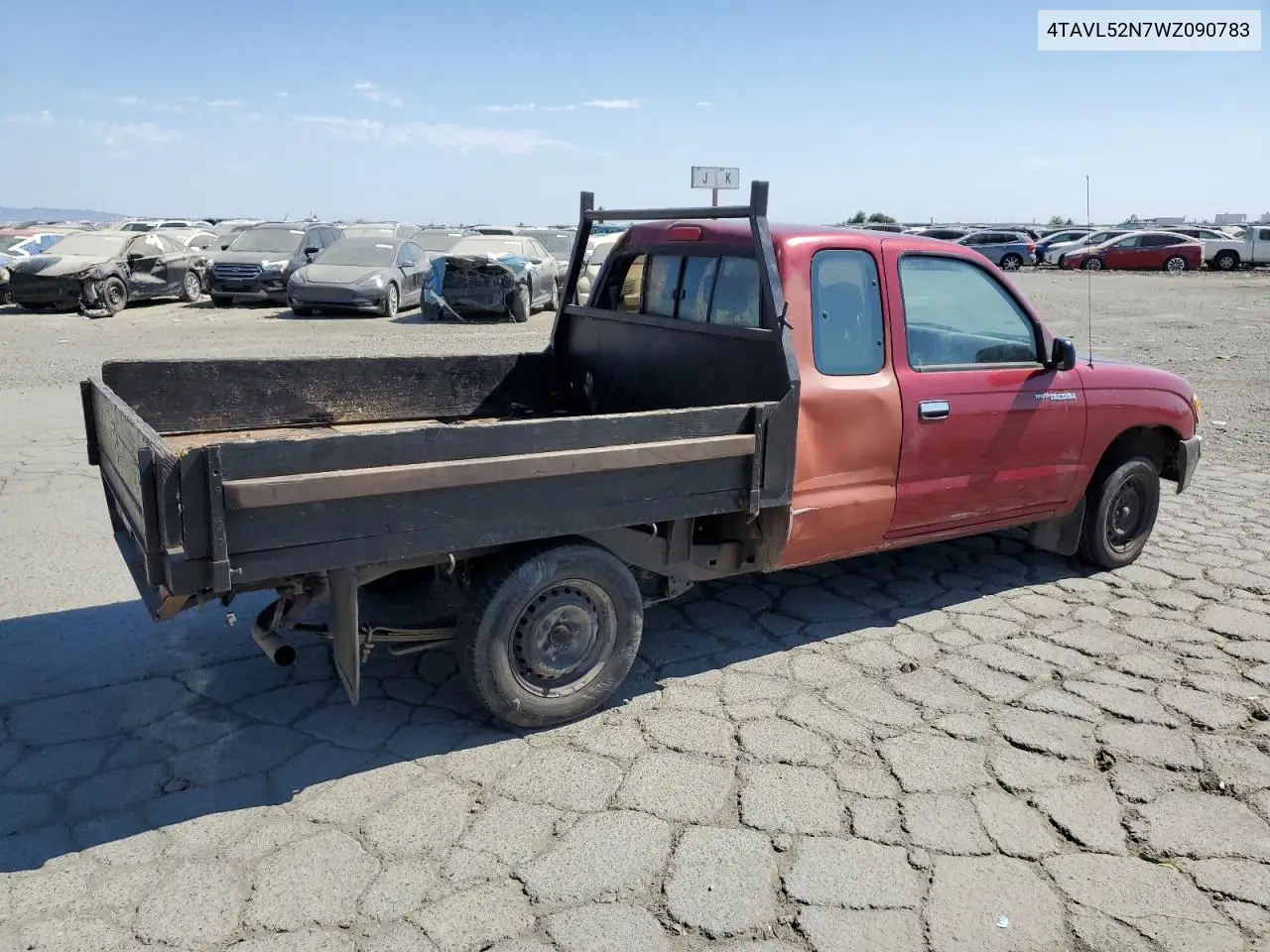 1998 Toyota Tacoma Xtracab VIN: 4TAVL52N7WZ090783 Lot: 63245605