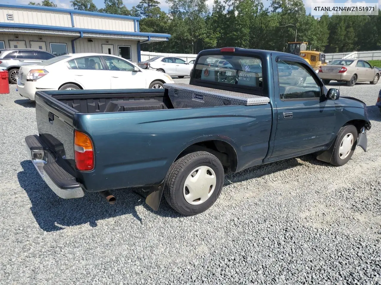 1998 Toyota Tacoma VIN: 4TANL42N4WZ151971 Lot: 63420075