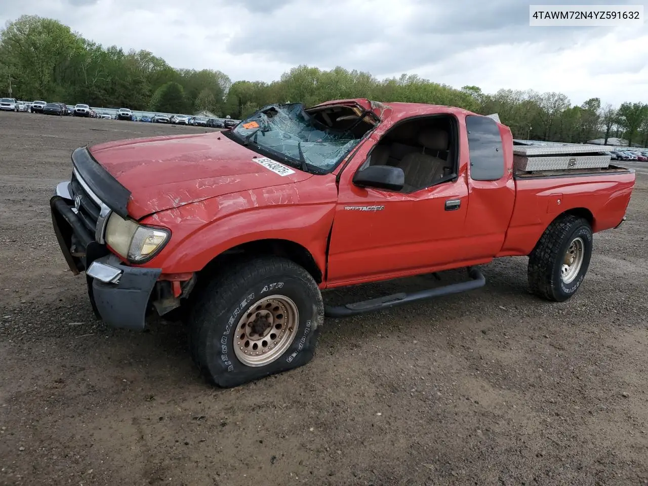 2000 Toyota Tacoma Xtracab VIN: 4TAWM72N4YZ591632 Lot: 52143075