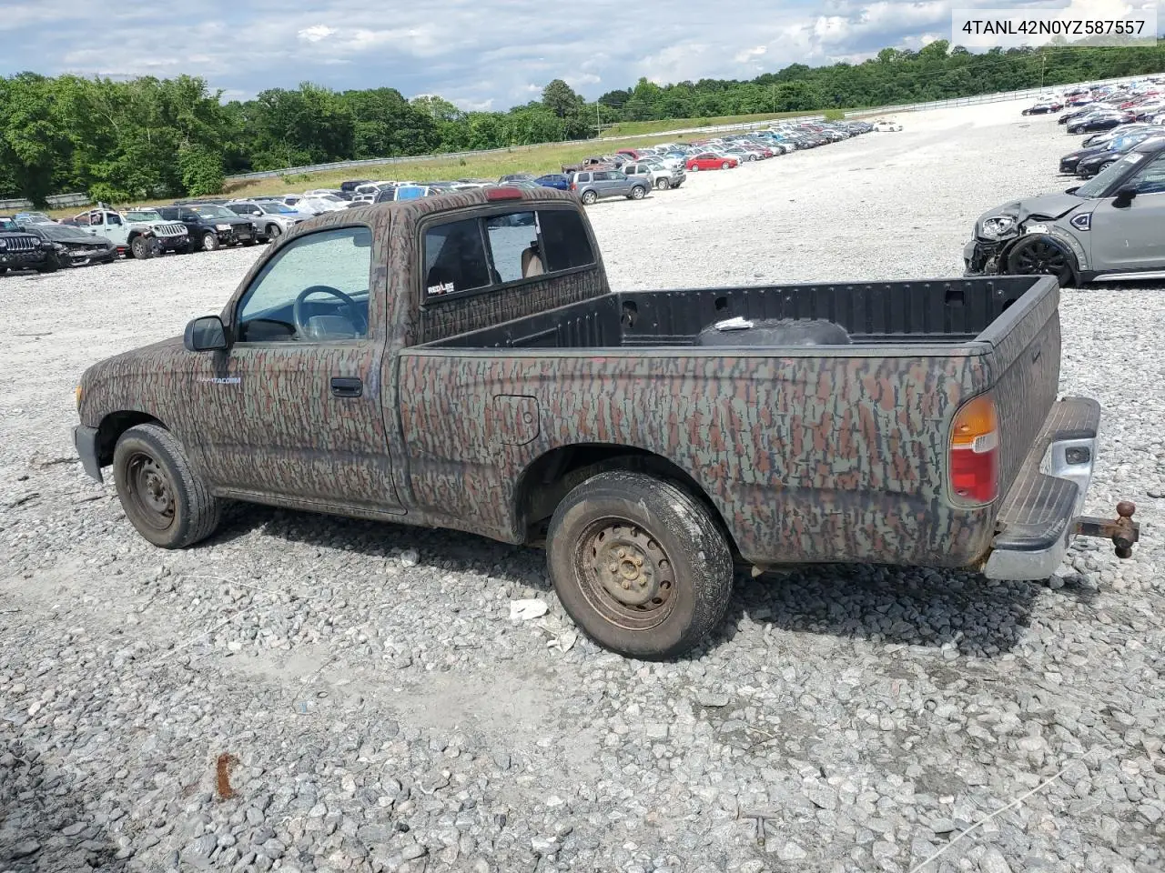 2000 Toyota Tacoma VIN: 4TANL42N0YZ587557 Lot: 55143035