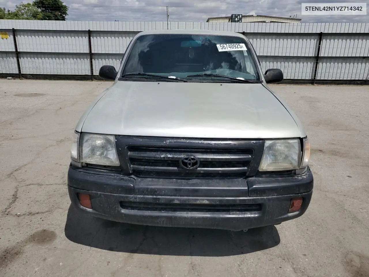 2000 Toyota Tacoma VIN: 5TENL42N1YZ714342 Lot: 56740925