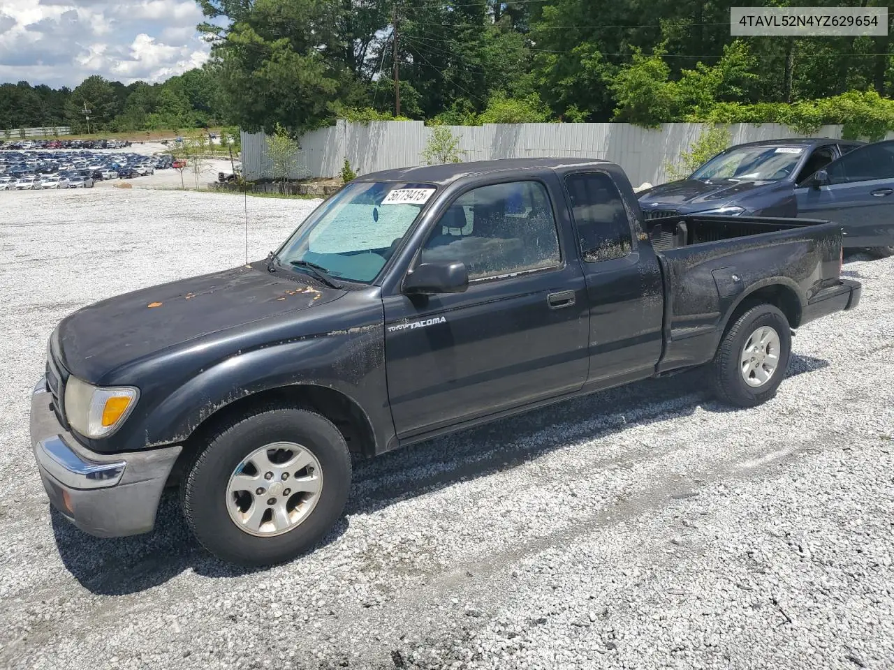 2000 Toyota Tacoma Xtracab VIN: 4TAVL52N4YZ629654 Lot: 56779415