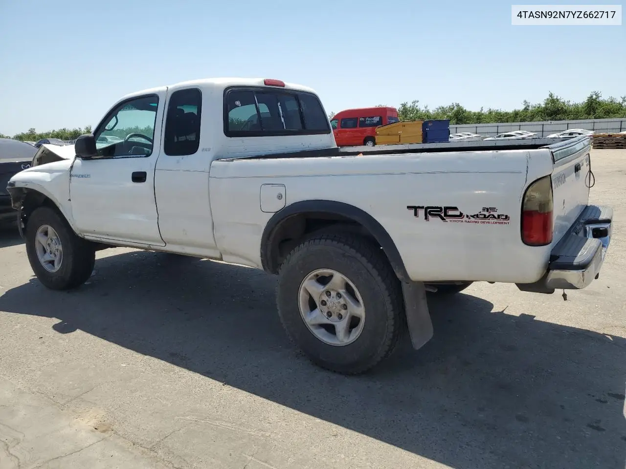 2000 Toyota Tacoma Xtracab Prerunner VIN: 4TASN92N7YZ662717 Lot: 58703535