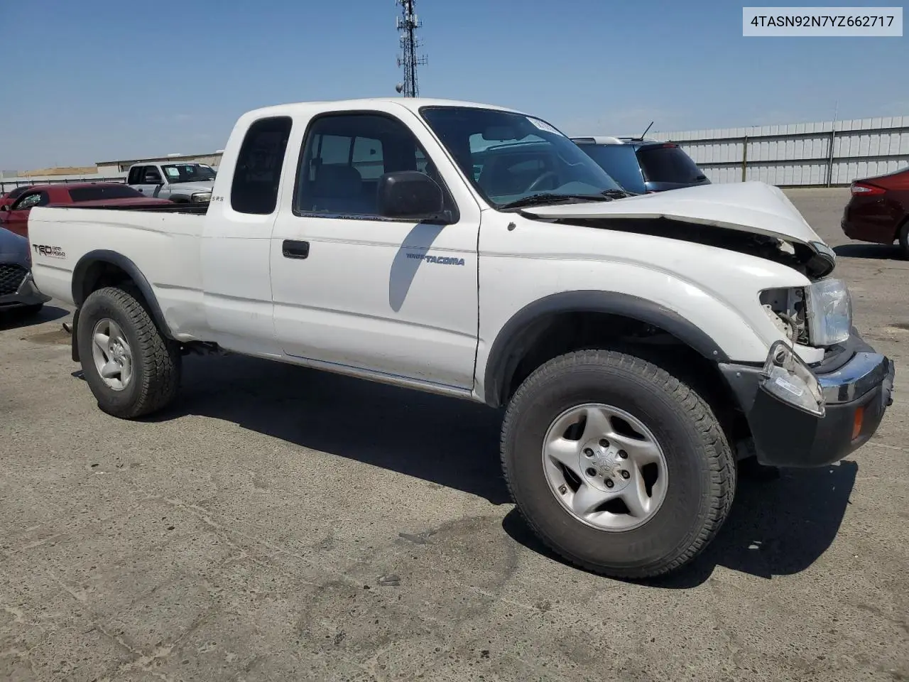 2000 Toyota Tacoma Xtracab Prerunner VIN: 4TASN92N7YZ662717 Lot: 58703535