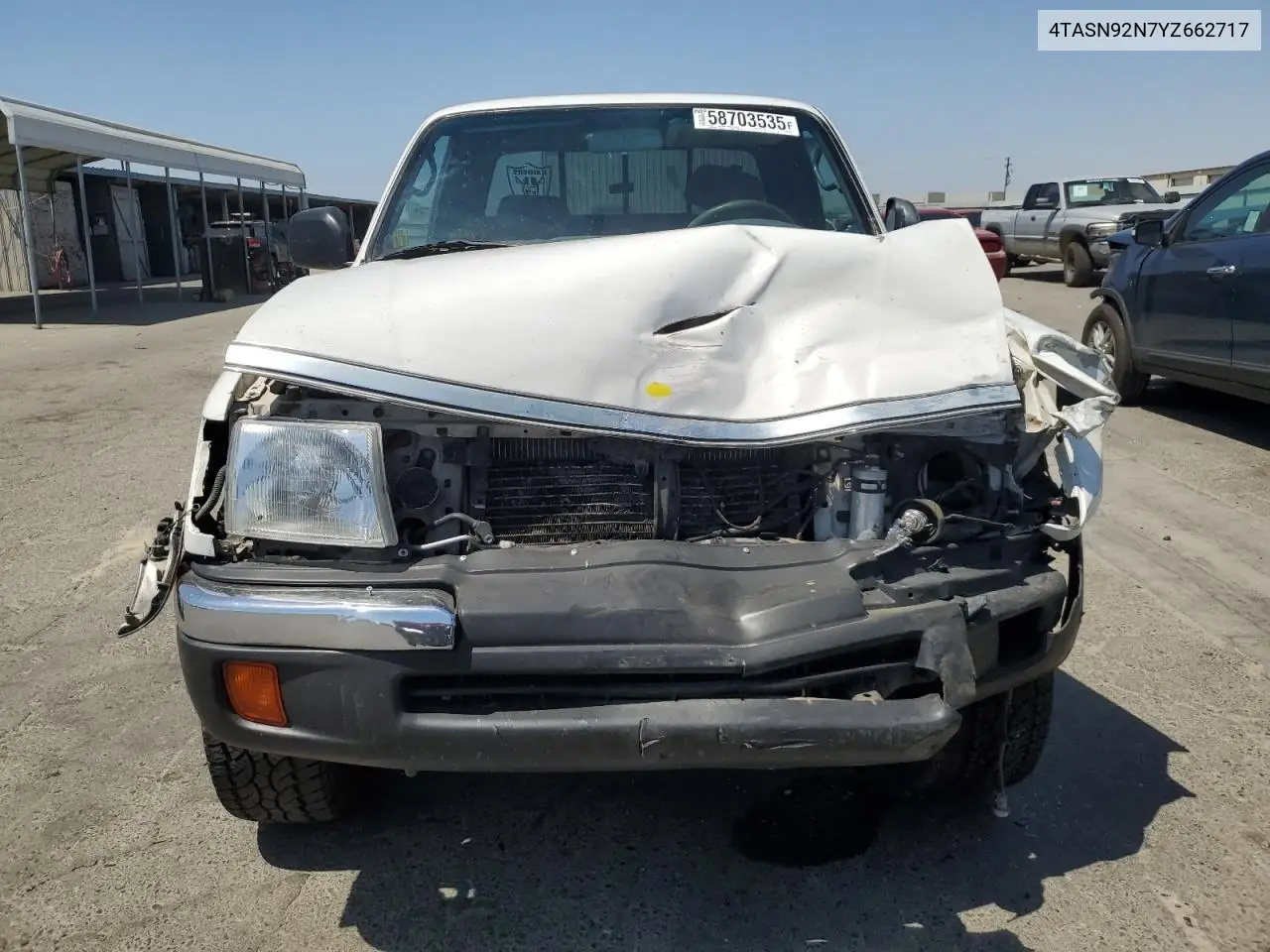 2000 Toyota Tacoma Xtracab Prerunner VIN: 4TASN92N7YZ662717 Lot: 58703535