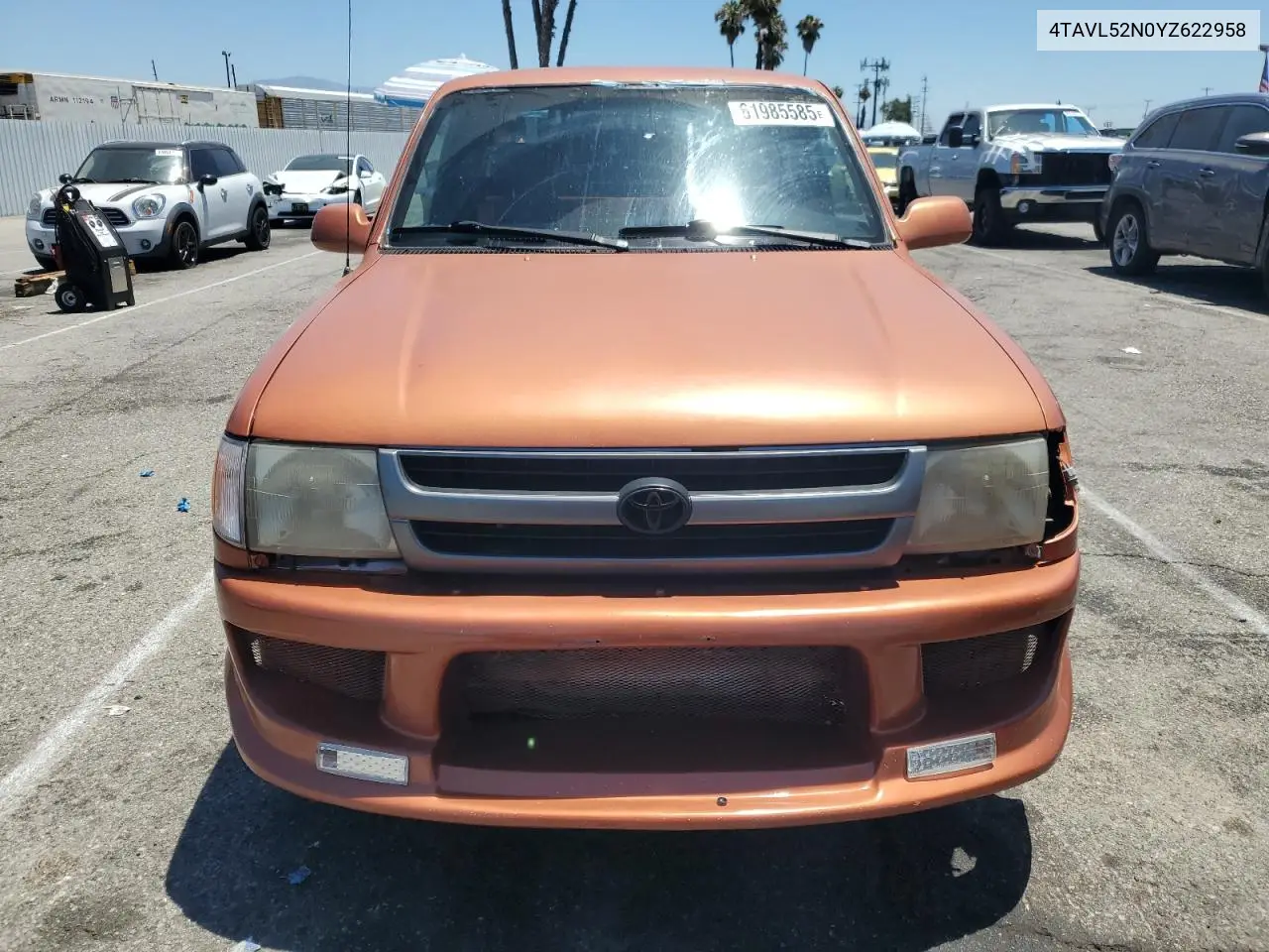 2000 Toyota Tacoma Xtracab VIN: 4TAVL52N0YZ622958 Lot: 61985585