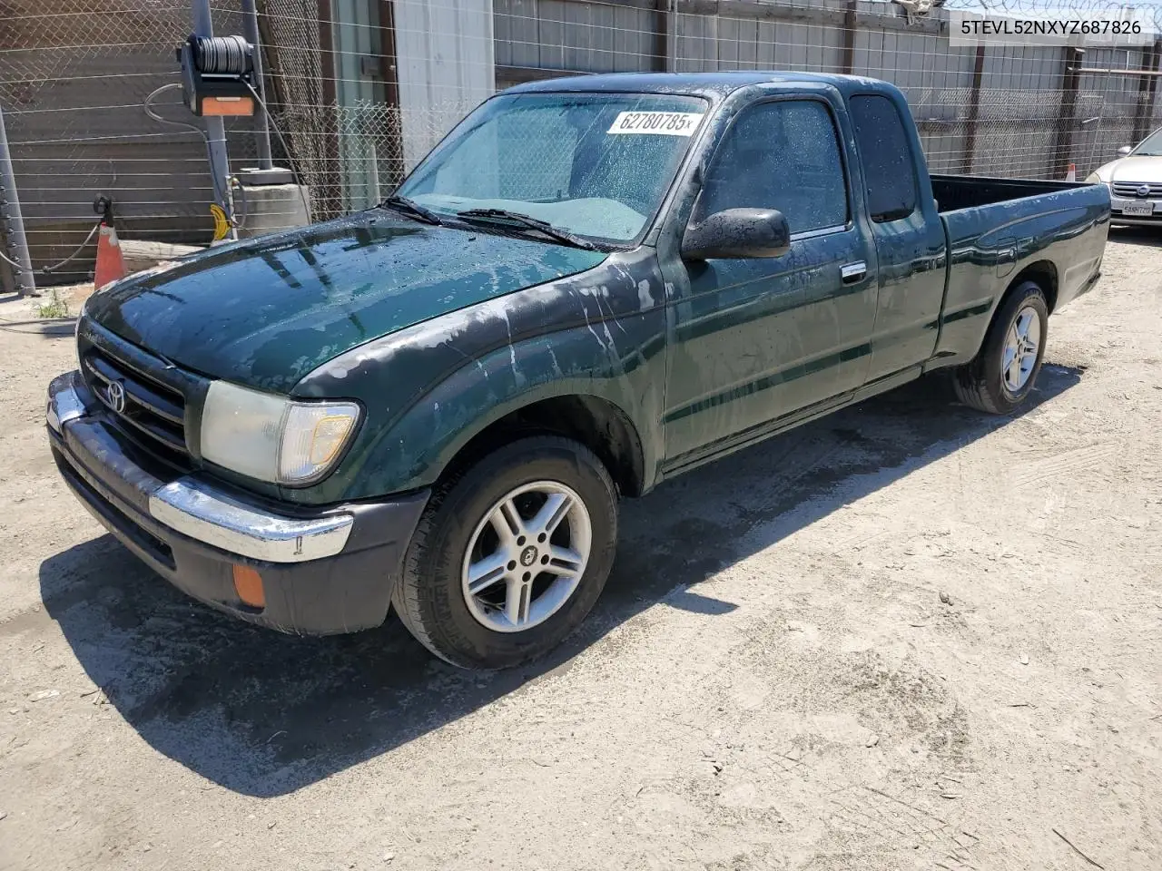 2000 Toyota Tacoma Xtracab VIN: 5TEVL52NXYZ687826 Lot: 62780785