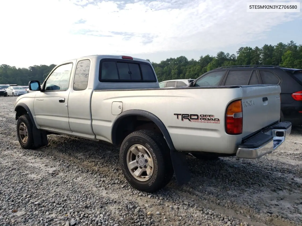 2000 Toyota Tacoma Xtracab Prerunner VIN: 5TESM92N3YZ706580 Lot: 62813105