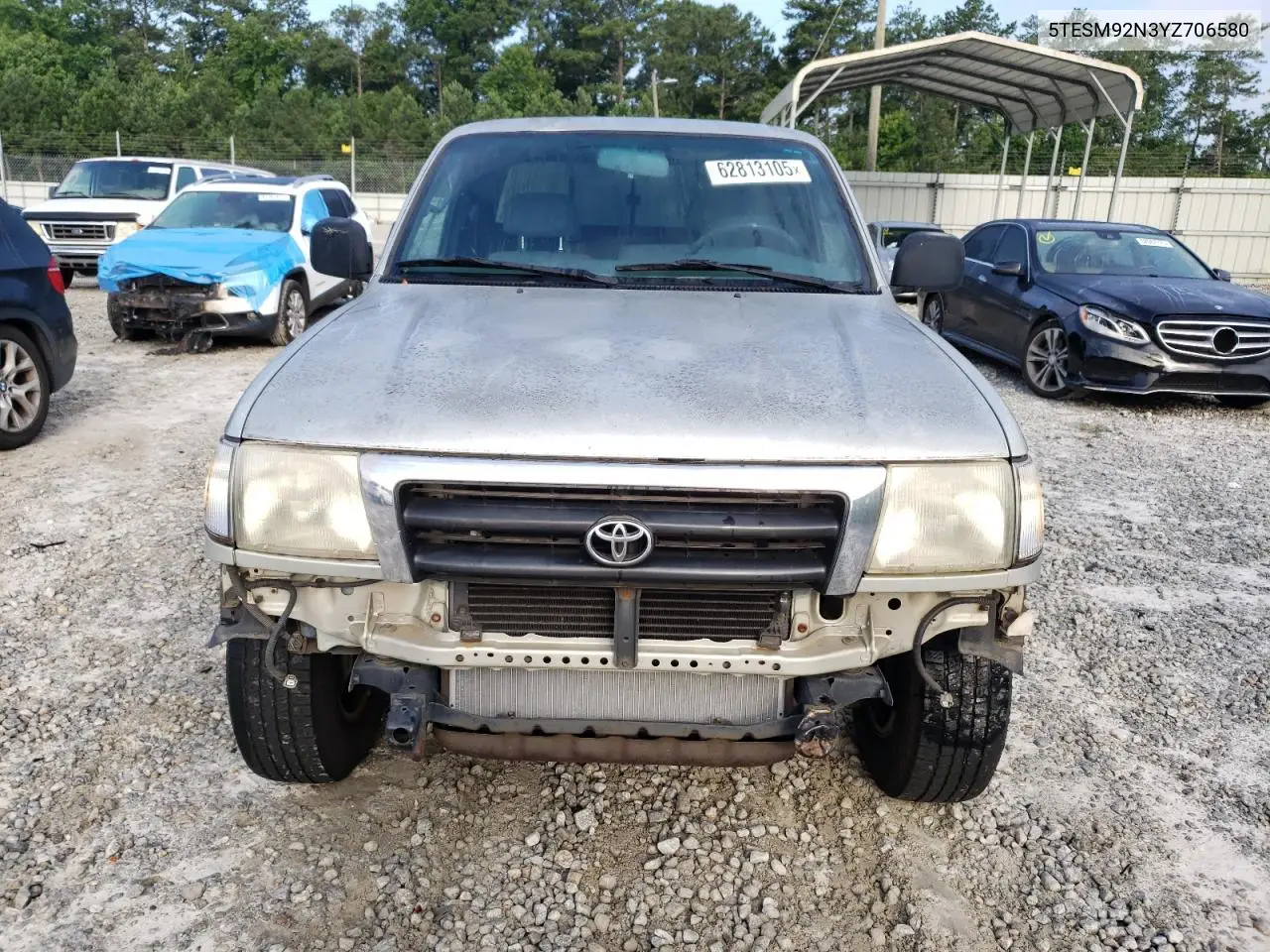 2000 Toyota Tacoma Xtracab Prerunner VIN: 5TESM92N3YZ706580 Lot: 62813105