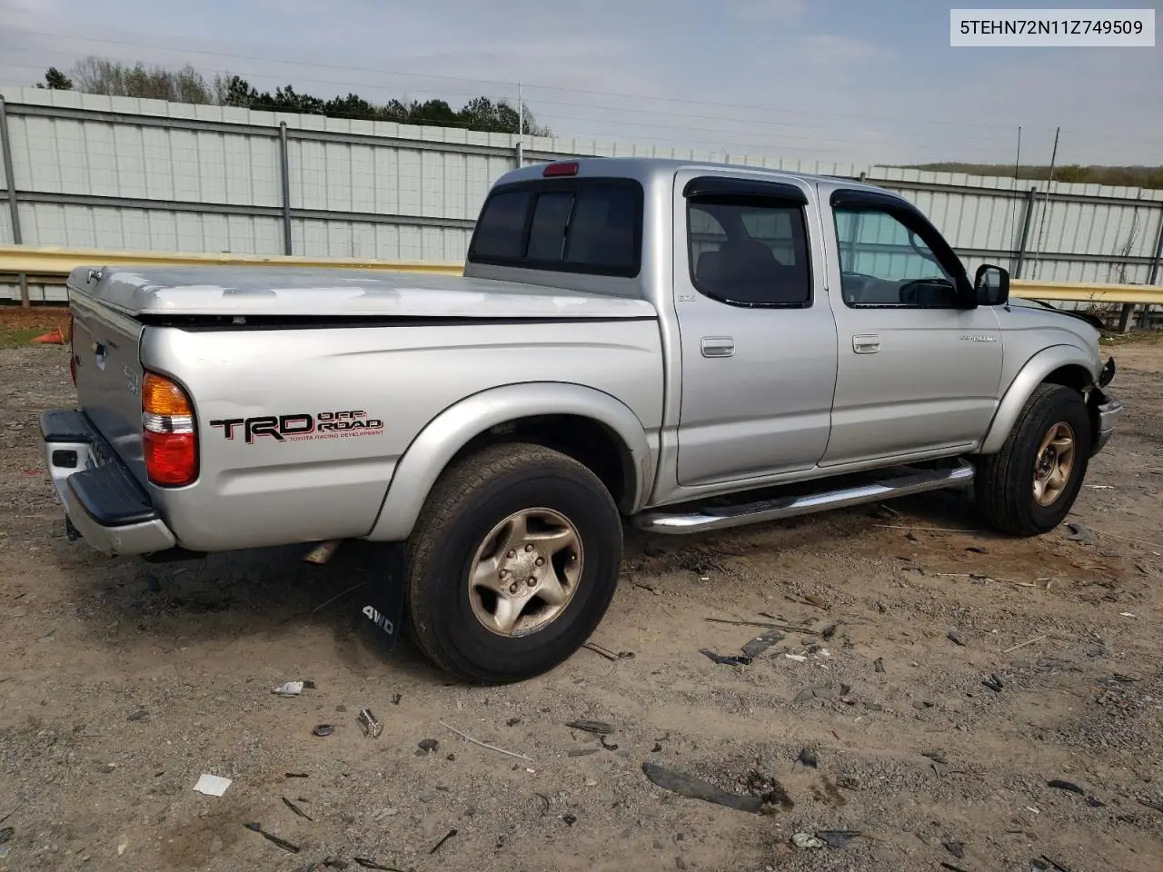 2001 Toyota Tacoma Double Cab VIN: 5TEHN72N11Z749509 Lot: 51686995