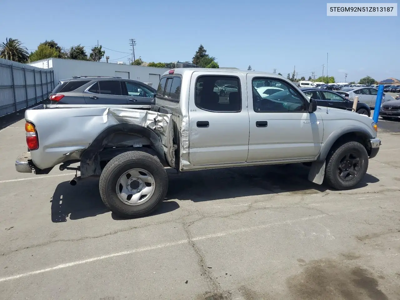 2001 Toyota Tacoma Double Cab Prerunner VIN: 5TEGM92N51Z813187 Lot: 54238815