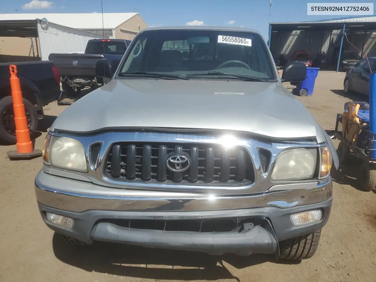 2001 Toyota Tacoma Xtracab Prerunner VIN: 5TESN92N41Z752406 Lot: 56558065