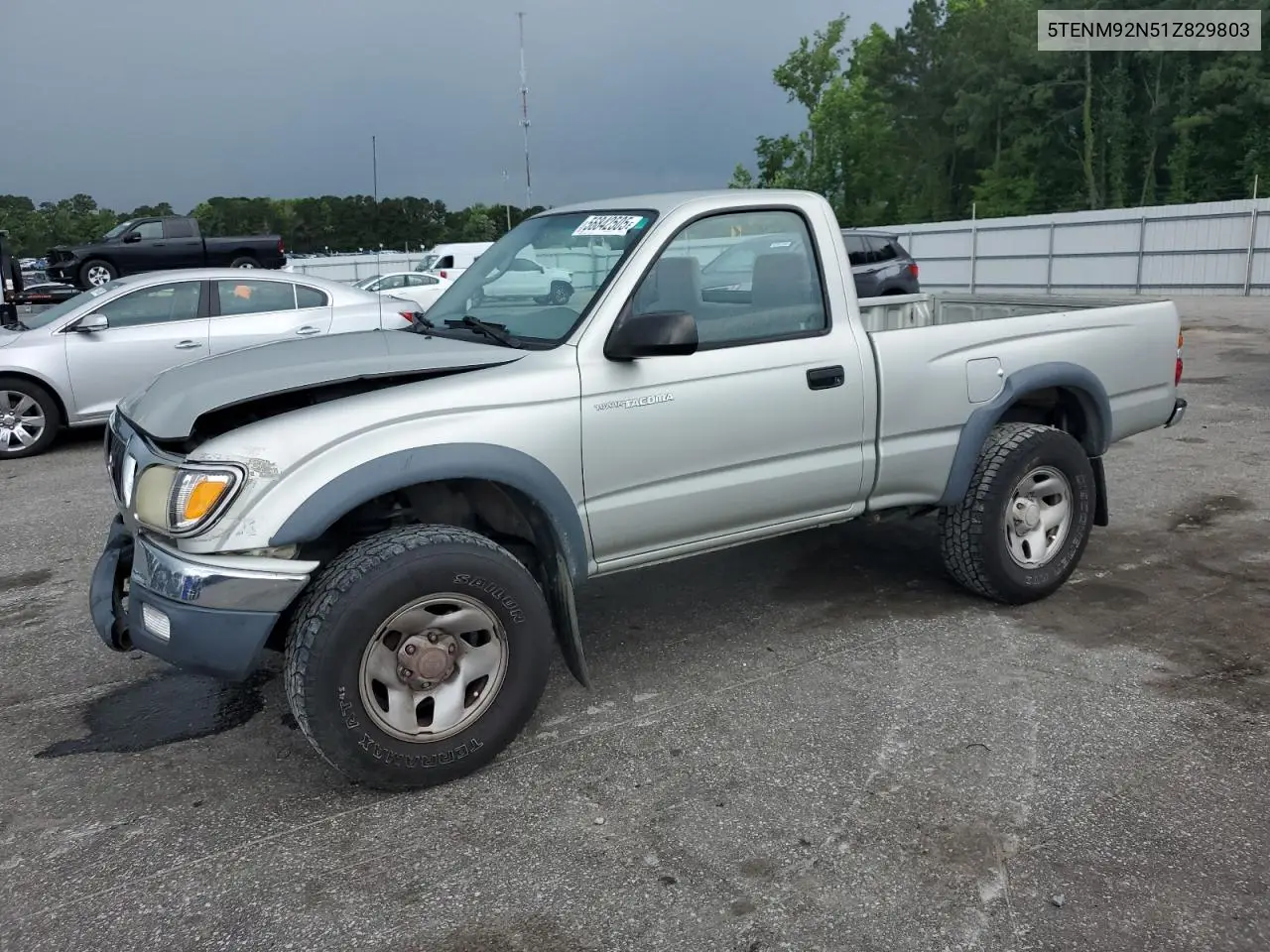2001 Toyota Tacoma Prerunner VIN: 5TENM92N51Z829803 Lot: 56842505