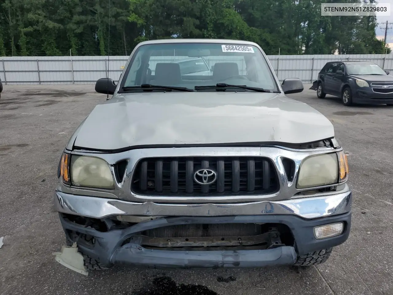 2001 Toyota Tacoma Prerunner VIN: 5TENM92N51Z829803 Lot: 56842505