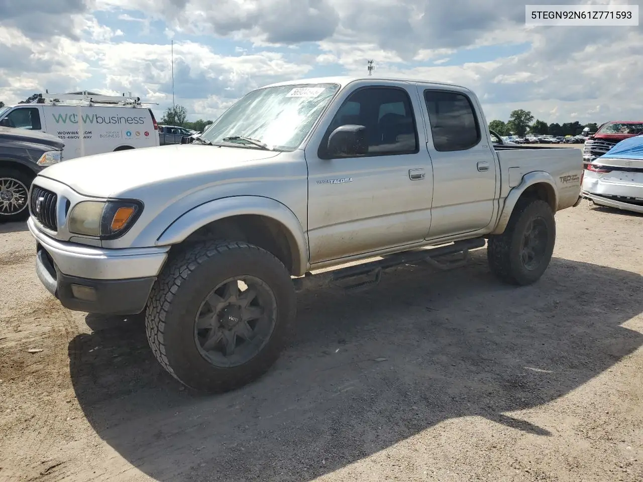 2001 Toyota Tacoma Double Cab Prerunner VIN: 5TEGN92N61Z771593 Lot: 56904345