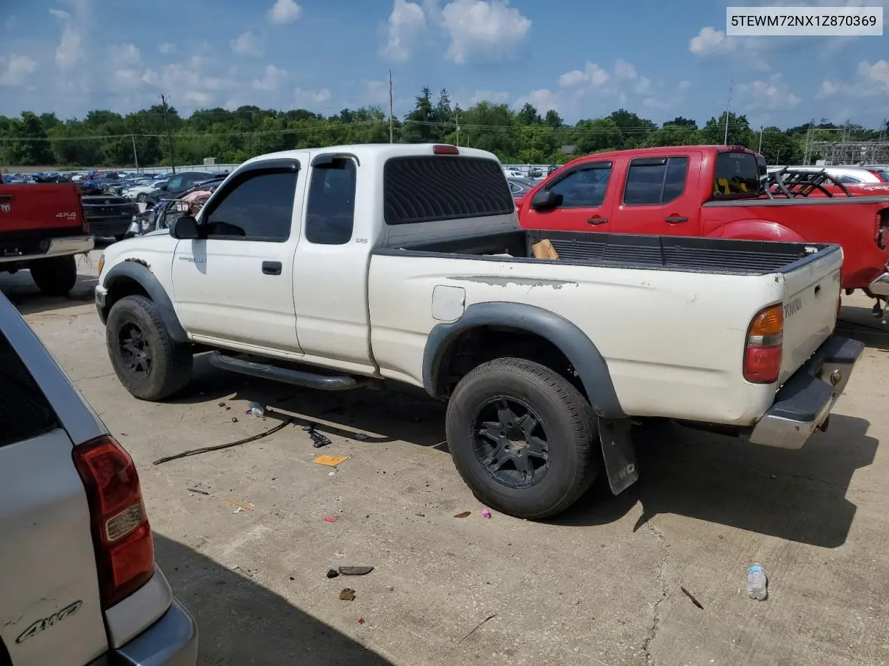 2001 Toyota Tacoma Xtracab VIN: 5TEWM72NX1Z870369 Lot: 62154035