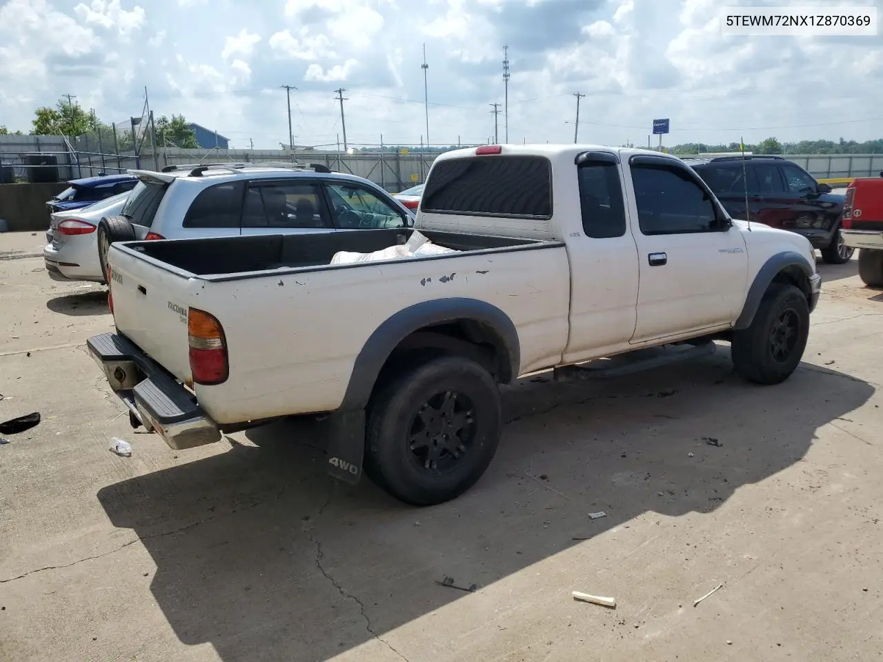 2001 Toyota Tacoma Xtracab VIN: 5TEWM72NX1Z870369 Lot: 62154035