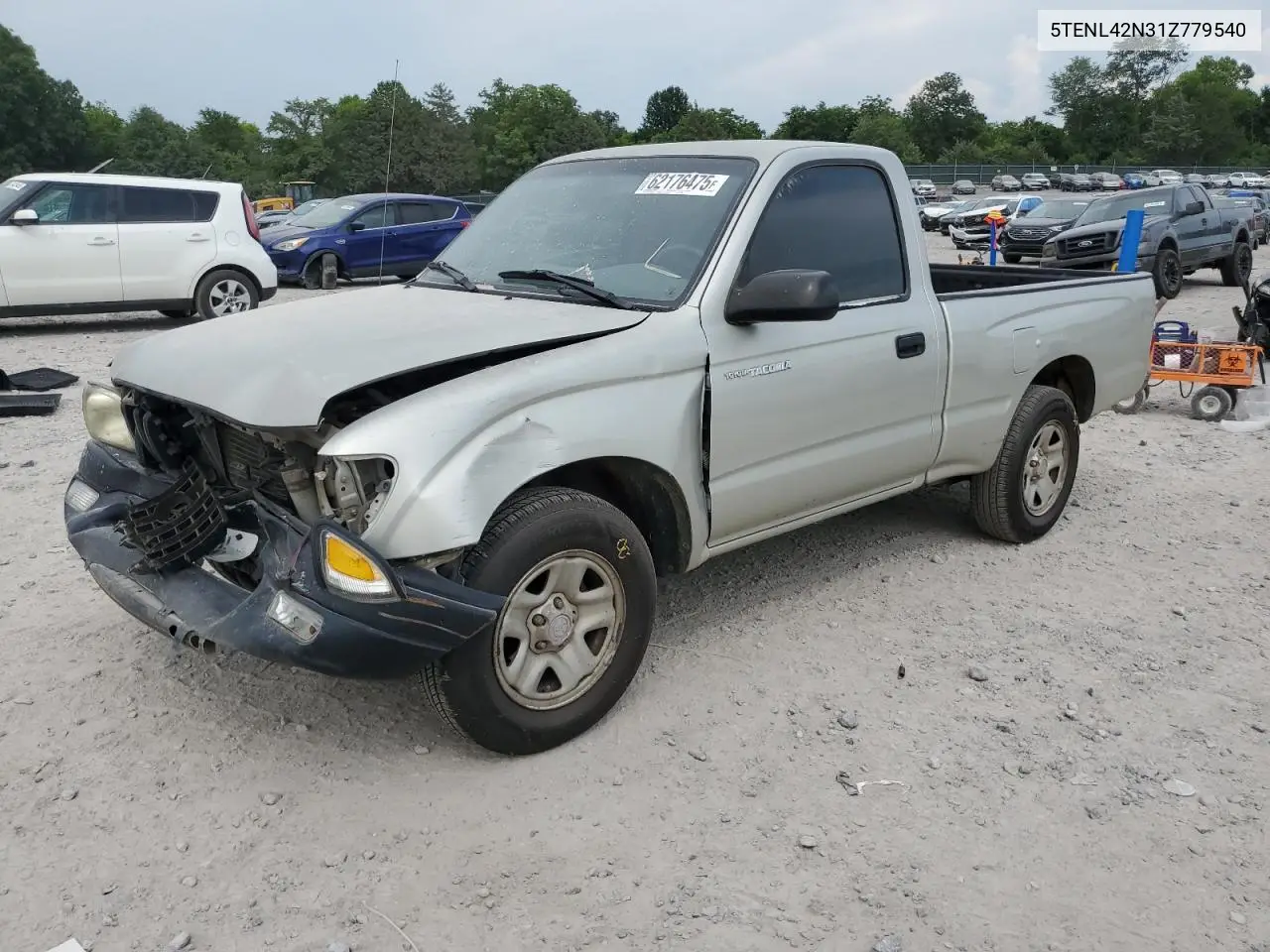 2001 Toyota Tacoma VIN: 5TENL42N31Z779540 Lot: 62176475
