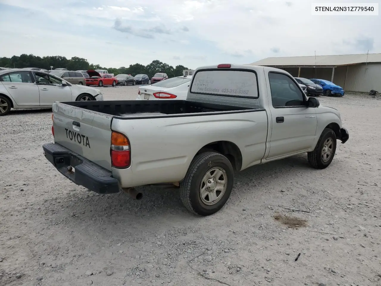 2001 Toyota Tacoma VIN: 5TENL42N31Z779540 Lot: 62176475