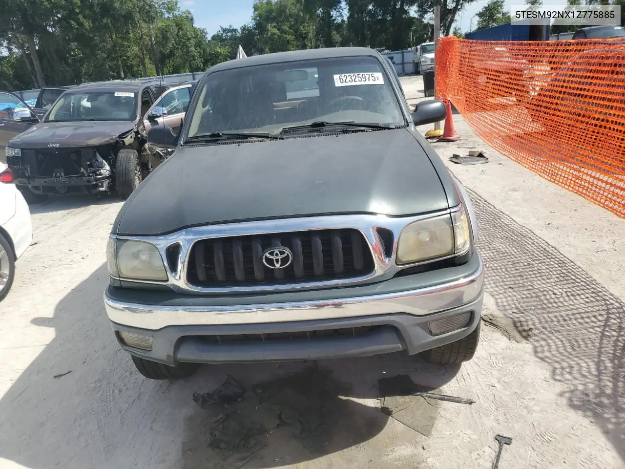 2001 Toyota Tacoma Xtracab Prerunner VIN: 5TESM92NX1Z775885 Lot: 62325975
