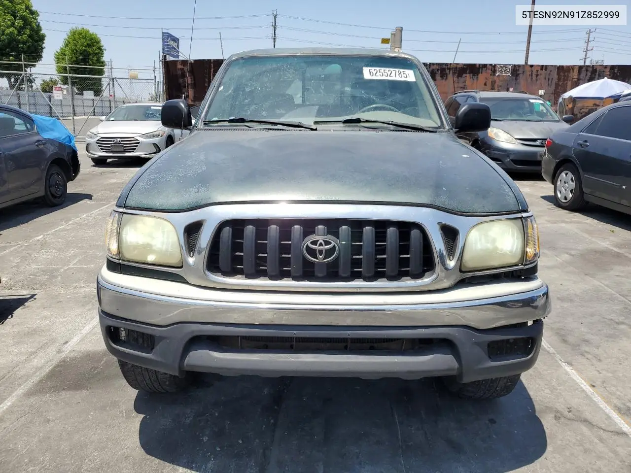 2001 Toyota Tacoma Xtracab Prerunner VIN: 5TESN92N91Z852999 Lot: 62552785