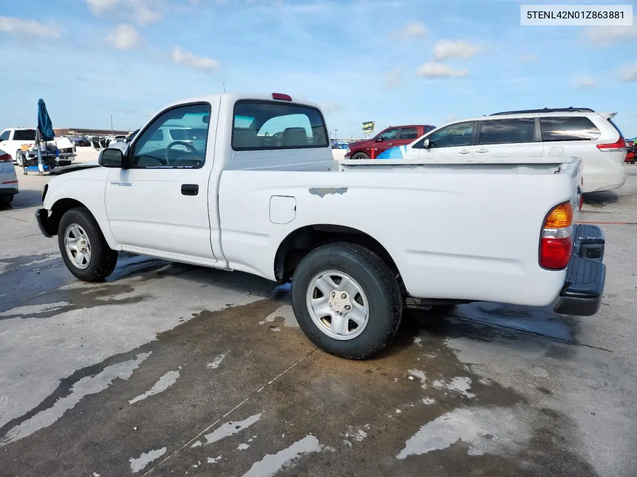 2001 Toyota Tacoma VIN: 5TENL42N01Z863881 Lot: 63008865