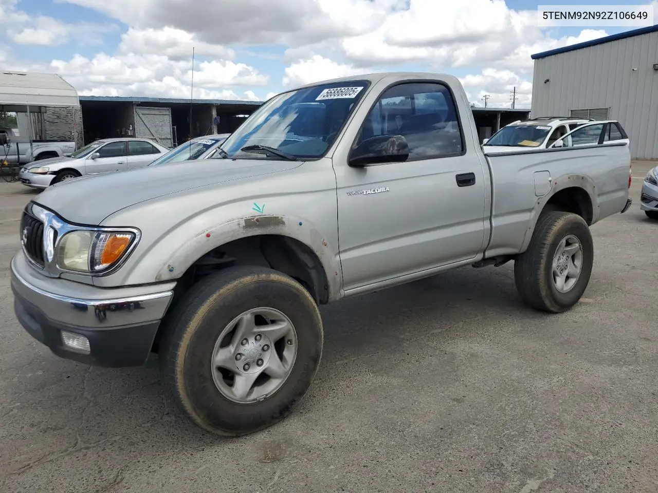 2002 Toyota Tacoma Prerunner VIN: 5TENM92N92Z106649 Lot: 56886005