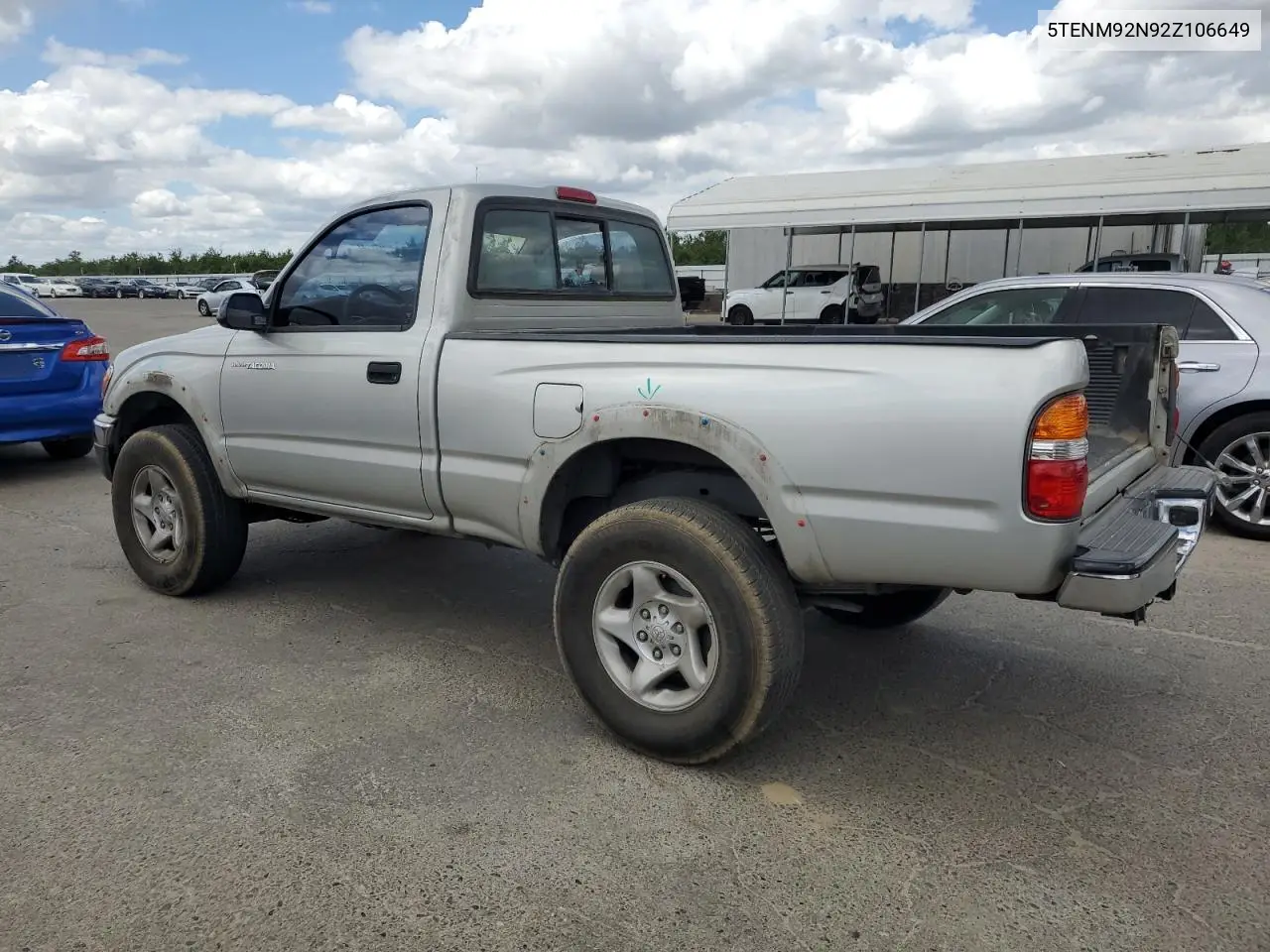 2002 Toyota Tacoma Prerunner VIN: 5TENM92N92Z106649 Lot: 56886005