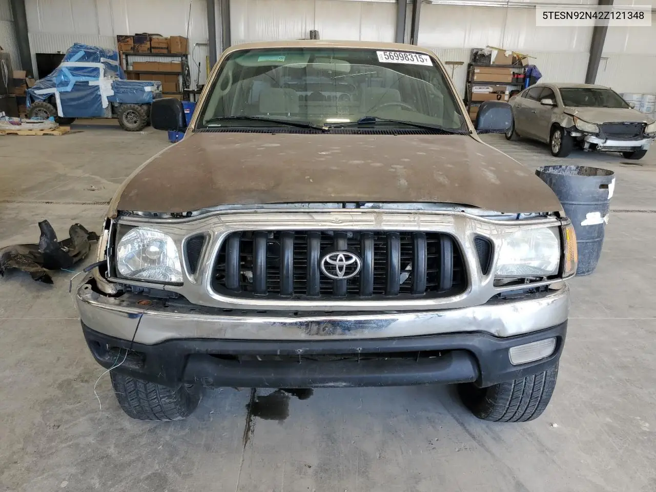 2002 Toyota Tacoma Xtracab Prerunner VIN: 5TESN92N42Z121348 Lot: 56998315