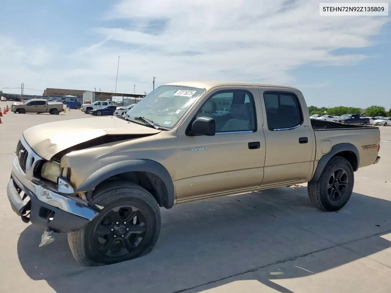 2002 Toyota Tacoma Double Cab VIN: 5TEHN72N92Z135809 Lot: 57075075