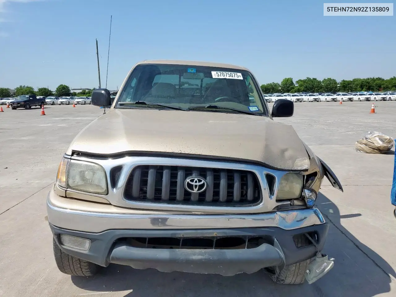 2002 Toyota Tacoma Double Cab VIN: 5TEHN72N92Z135809 Lot: 57075075