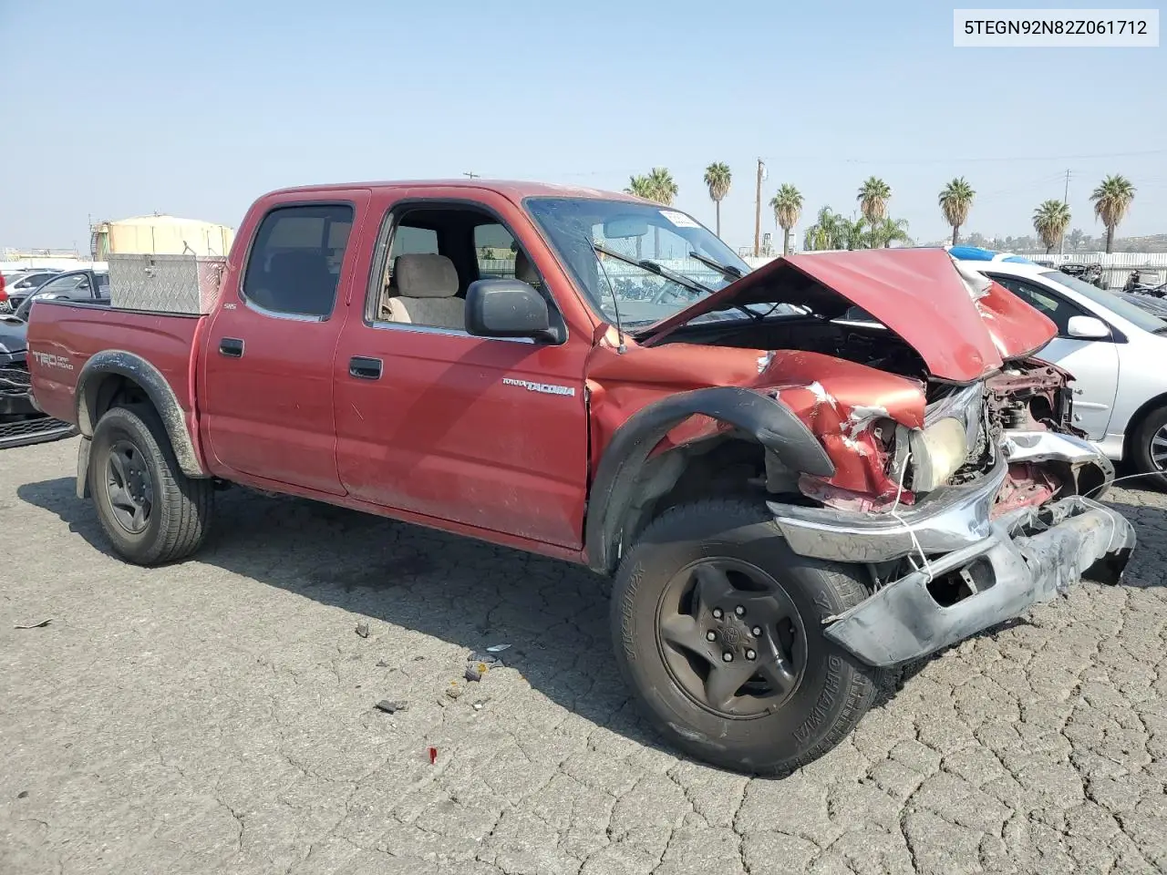 2002 Toyota Tacoma Double Cab Prerunner VIN: 5TEGN92N82Z061712 Lot: 62583225