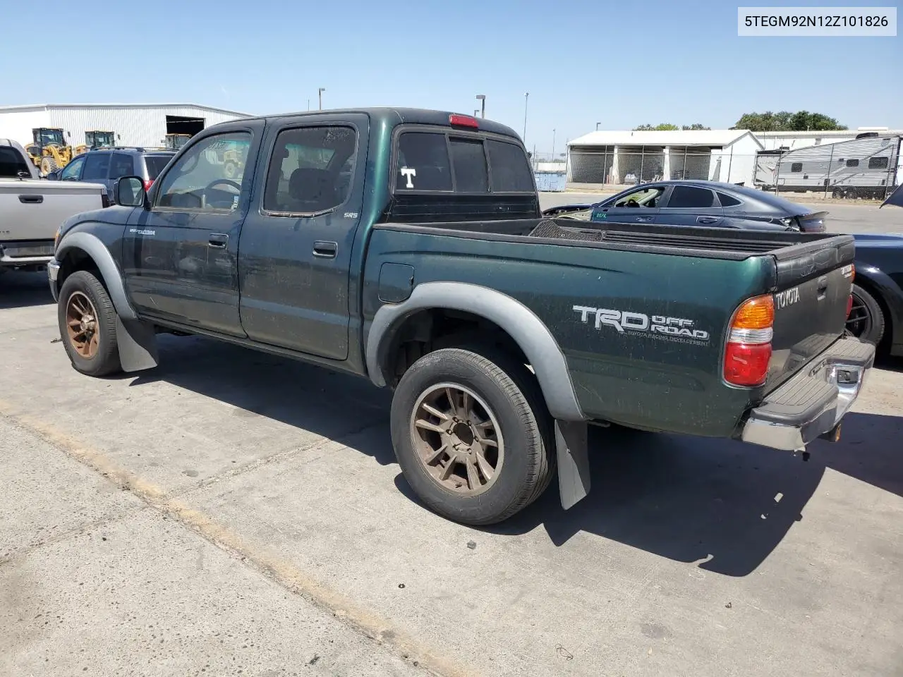 2002 Toyota Tacoma Double Cab Prerunner VIN: 5TEGM92N12Z101826 Lot: 62786595
