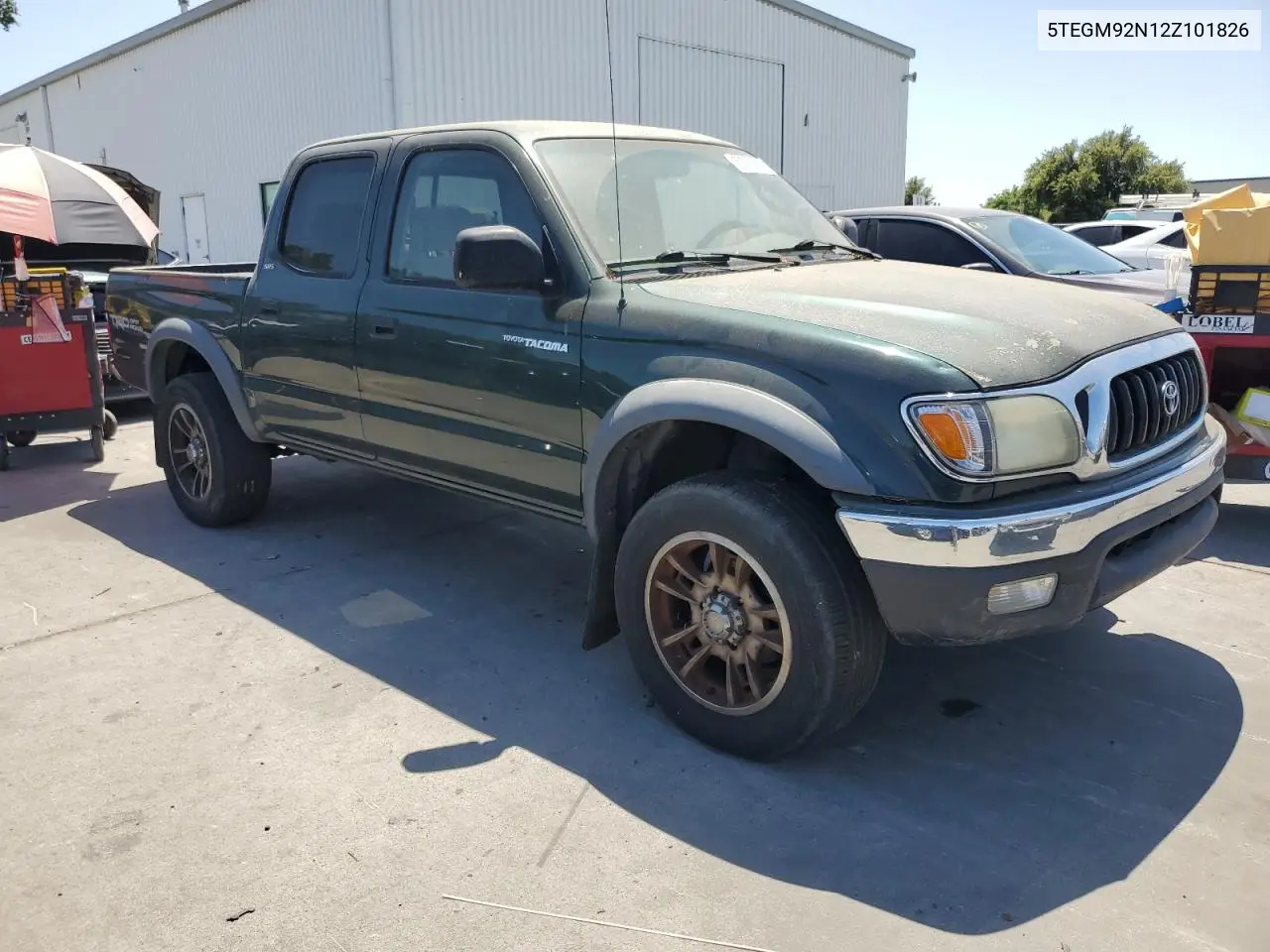 2002 Toyota Tacoma Double Cab Prerunner VIN: 5TEGM92N12Z101826 Lot: 62786595