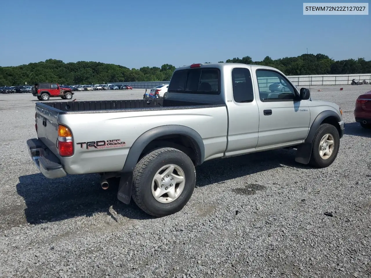 2002 Toyota Tacoma Xtracab VIN: 5TEWM72N22Z127027 Lot: 62862175