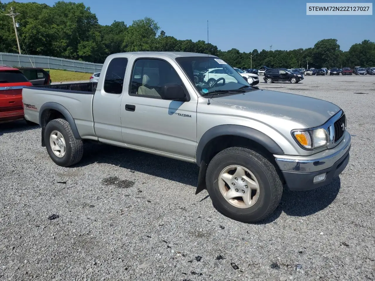 2002 Toyota Tacoma Xtracab VIN: 5TEWM72N22Z127027 Lot: 62862175